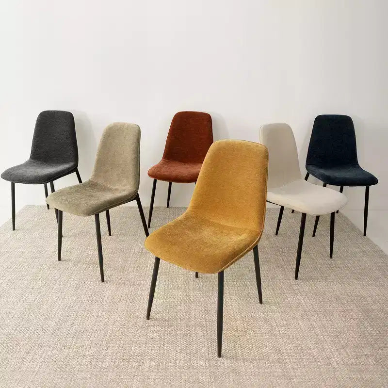 Ensemble de salle à manger rond 5 pièces avec 4 chaises rembourrées, table de cuisine à pied central noire pour petits espaces - Panipeachy