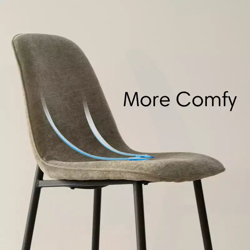Ensemble de salle à manger rond 5 pièces avec 4 chaises rembourrées, table de cuisine à pied central noire pour petits espaces - Panipeachy