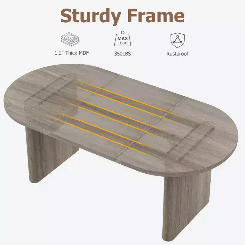 Ensemble table à manger ovale avec chaises de salle à manger rembourrées, table de cuisine avec base en bois robuste, chaise de salle à manger à dossier haut en bois massif pour la cuisine