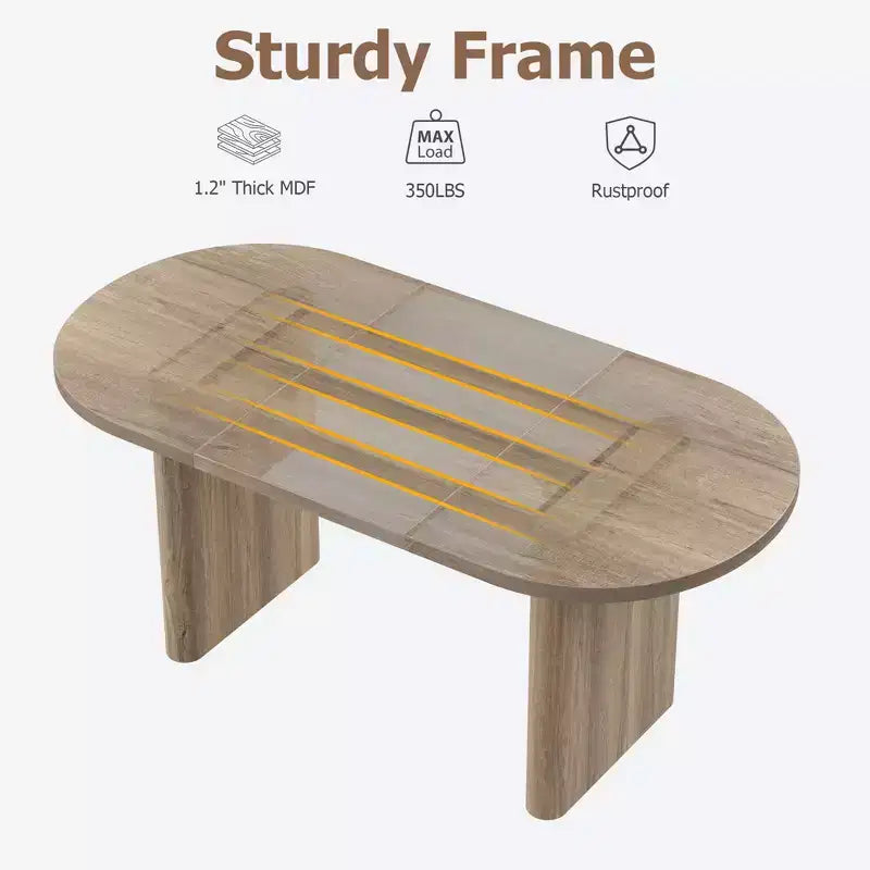 Ensemble table à manger ovale avec chaises de salle à manger rembourrées, table de cuisine avec base en bois robuste, chaise de salle à manger à dossier haut en bois massif pour la cuisine