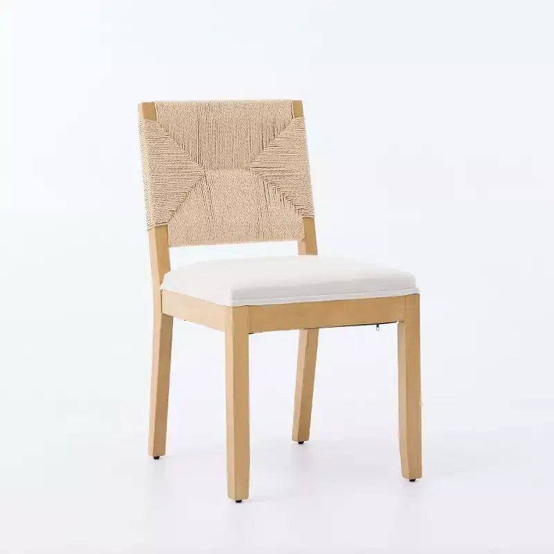 Ensemble table à manger ronde en verre moderne pour 4, ensemble de salle à manger de cuisine avec chaises rembourrées à dossier tissé, meubles de cuisine et de salle à manger - Panipeachy