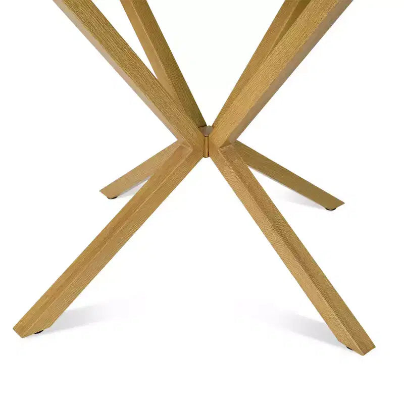 Ensemble table à manger ronde en verre moderne pour 4, ensemble de salle à manger de cuisine avec chaises rembourrées à dossier tissé, meubles de cuisine et de salle à manger - Panipeachy