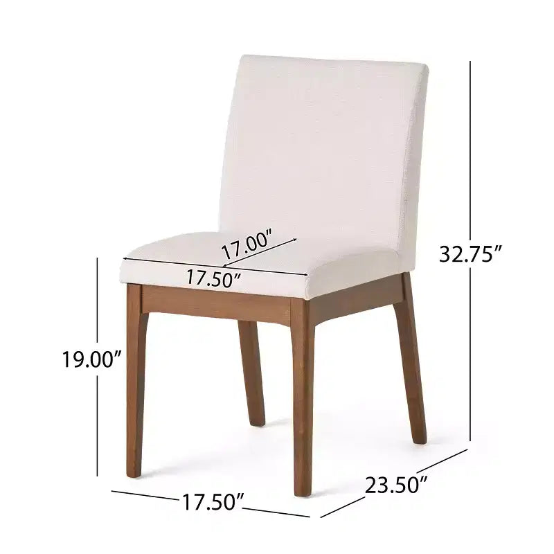 Ensemble de salle à manger moderne en bois pour 4 personnes, ensemble de 5 pièces avec table rectangulaire et 4 chaises rembourrées pour salle à manger et cuisine, beige clair, noyer