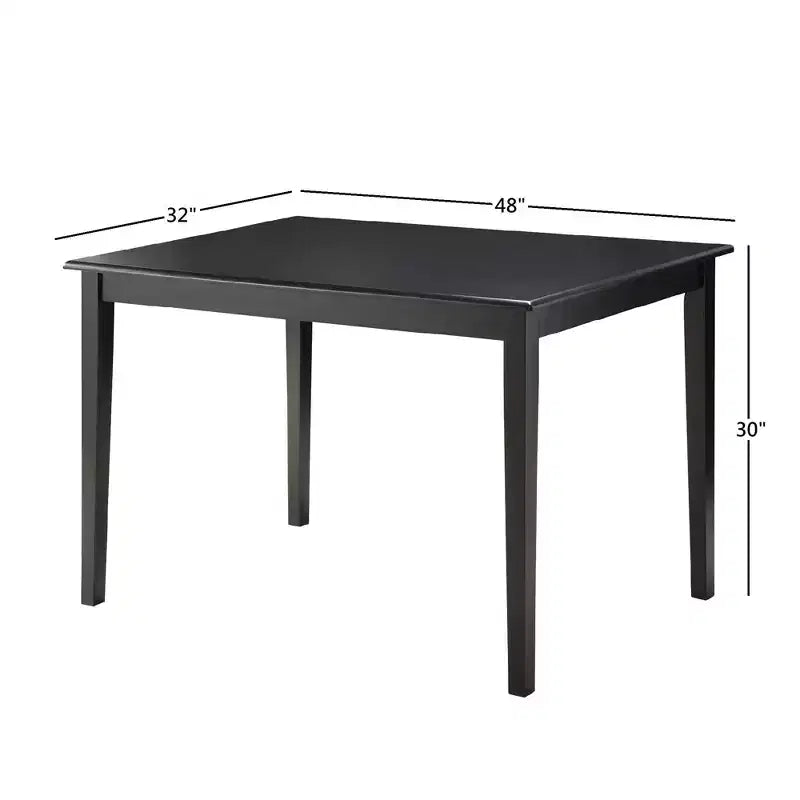Ensemble de salle à manger Salido - 5 pièces - Vinyle noir - iNSPIRE Q