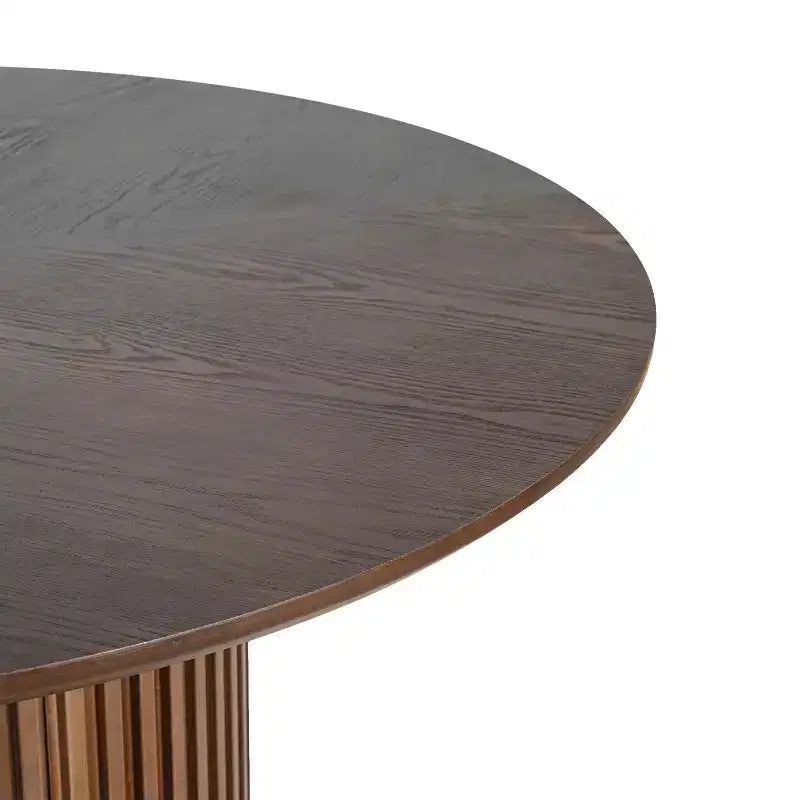 Christopher Knight Home Arvind Ensemble de salle à manger moderne 5 pièces en bois d'hévéa avec table ronde et tissu de lin