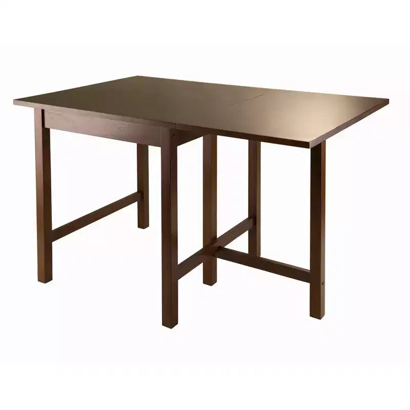 Ensemble de salle à manger 5 pièces avec table à rallonges en bois/noyer antique - Winsome : chaises à barreaux, design peu encombrant