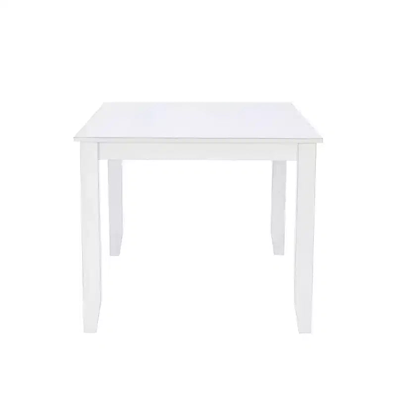 Ensemble de salle à manger 5 pièces en bois massif Harleau Blanc - Powell : Table rectangulaire, 4 chaises, style nautique