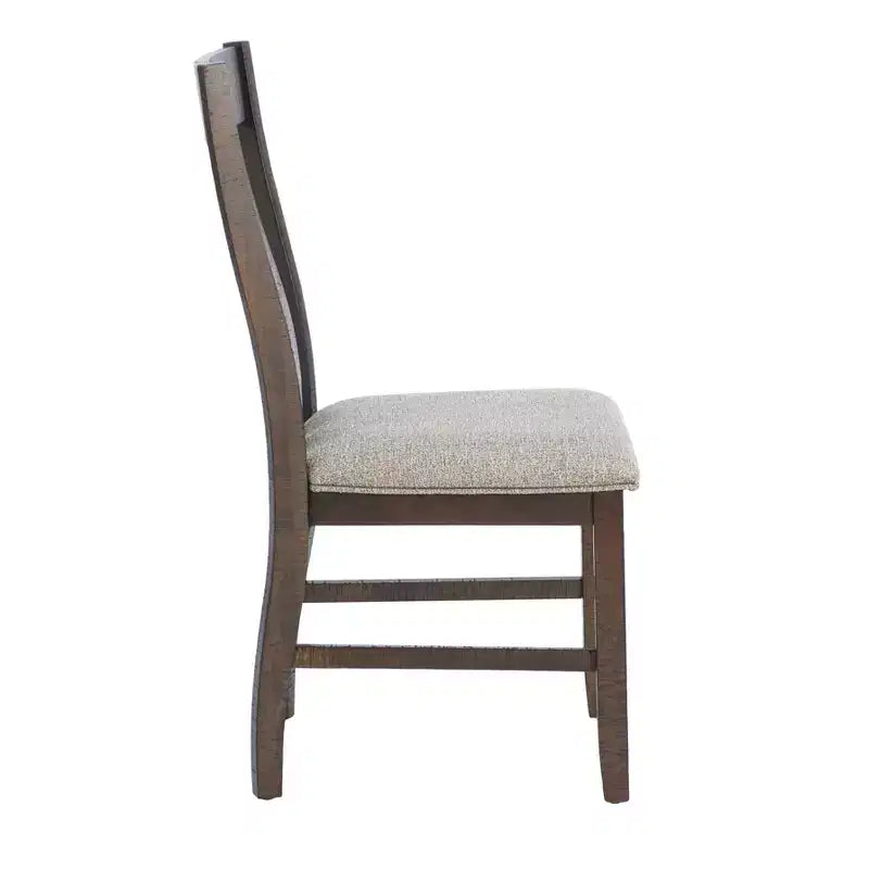 Ensemble de salle à manger rectangulaire 6 pièces Lewis Powell marron