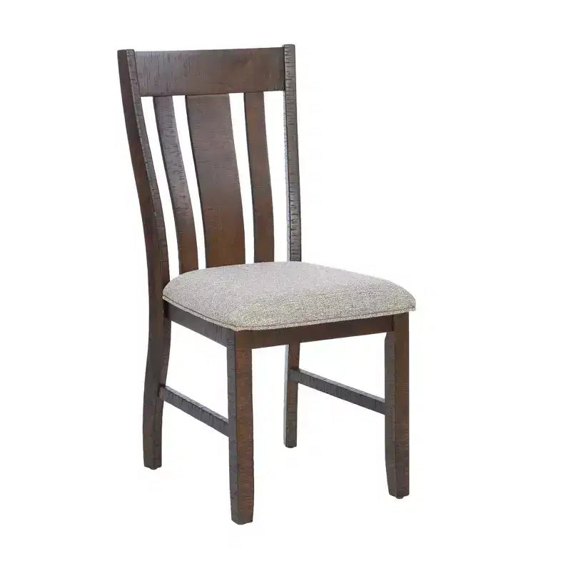 Ensemble de salle à manger rectangulaire 6 pièces Lewis Powell marron