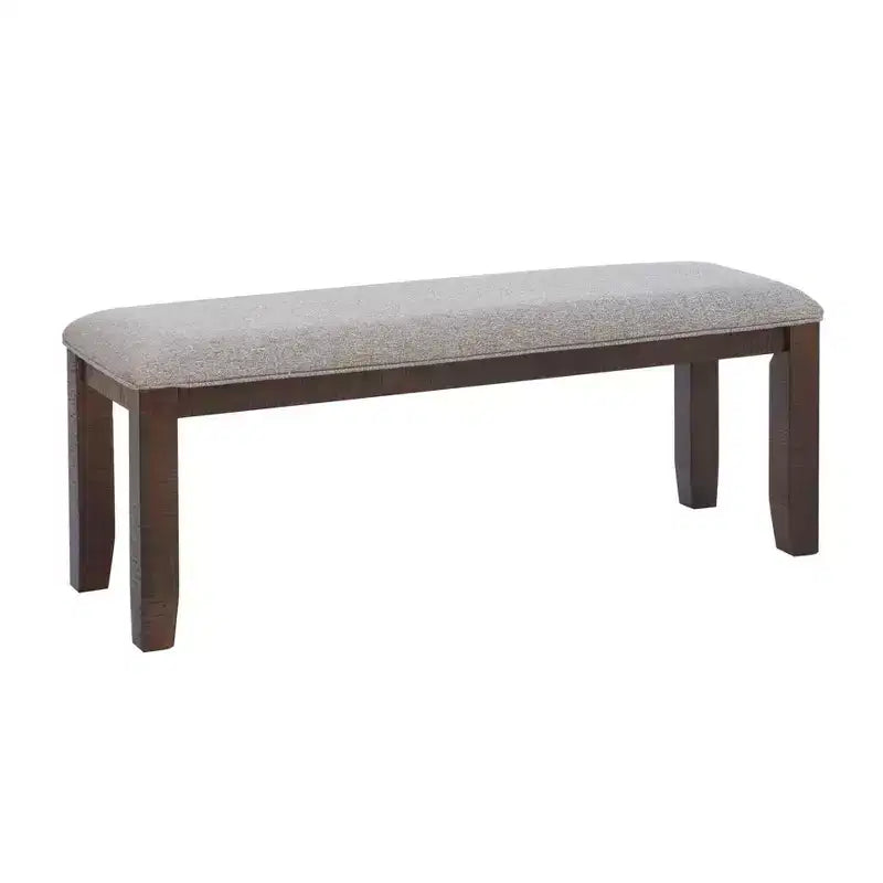 Ensemble de salle à manger rectangulaire 6 pièces Lewis Powell marron
