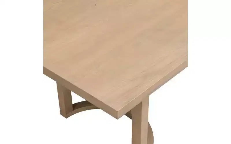 Ensemble de salle à manger Christopher Knight Home Ellie moderne 7 pièces en bois d'hévéa et tissu d'ameublement beige/frêne clair
