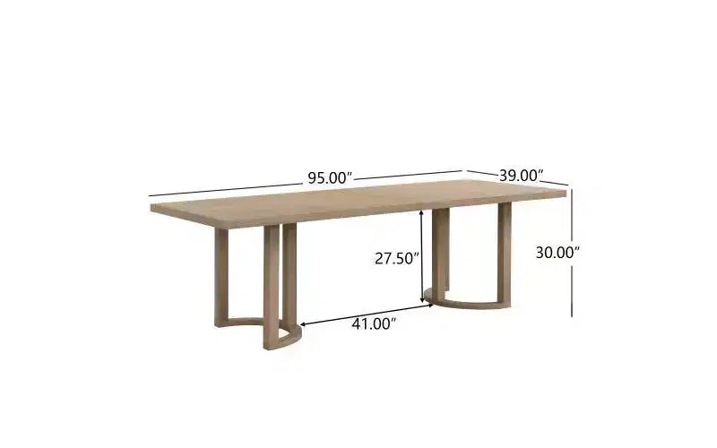 Ensemble de salle à manger Christopher Knight Home Ellie moderne 7 pièces en bois d'hévéa et tissu d'ameublement beige/frêne clair