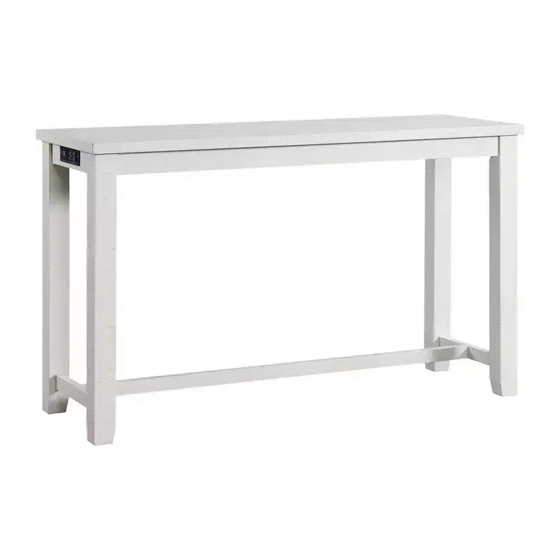 Ensemble table à manger multifonctionnelle Stanford blanche - Picket House Furnishings : 4 pièces, haute, cadre en MDF, revêtement en polyester
