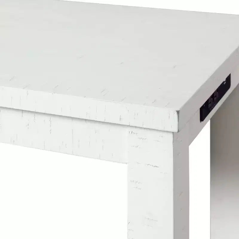 Ensemble table à manger multifonctionnelle Stanford blanche - Picket House Furnishings : 4 pièces, haute, cadre en MDF, revêtement en polyester
