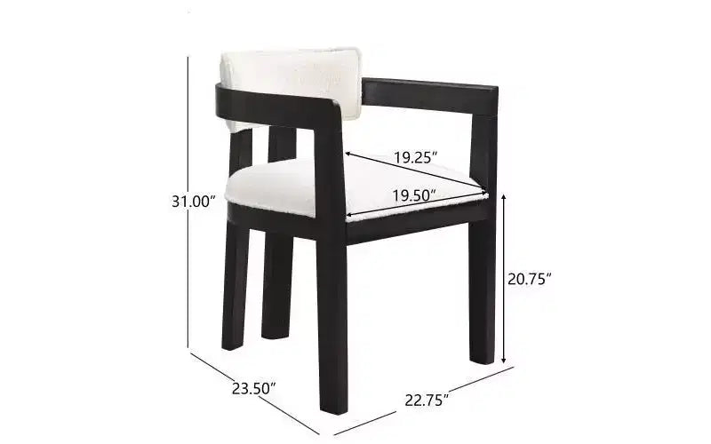 Christopher Knight Home Eleanor Ensemble de salle à manger 7 pièces en bois d'hévéa et tissu beige/noir