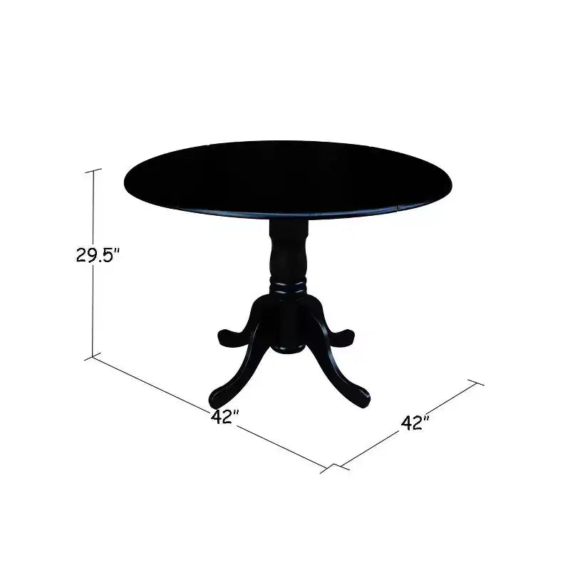 Ensemble de 5 tables doubles de 42 po avec 4 chaises style « Schoolhouse » Noir - International Concepts