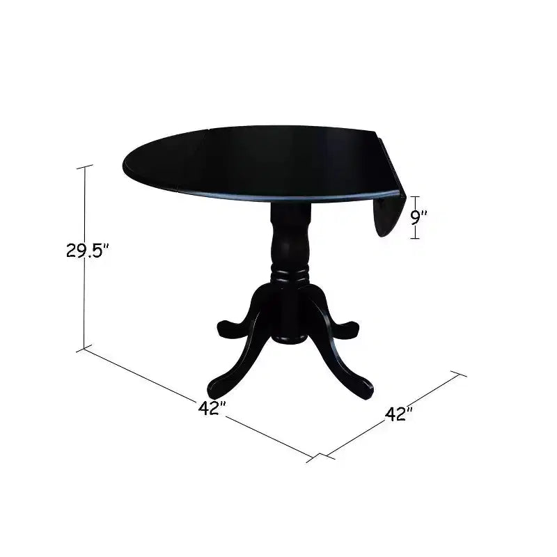 Ensemble de 5 tables doubles de 42 po avec 4 chaises style « Schoolhouse » Noir - International Concepts