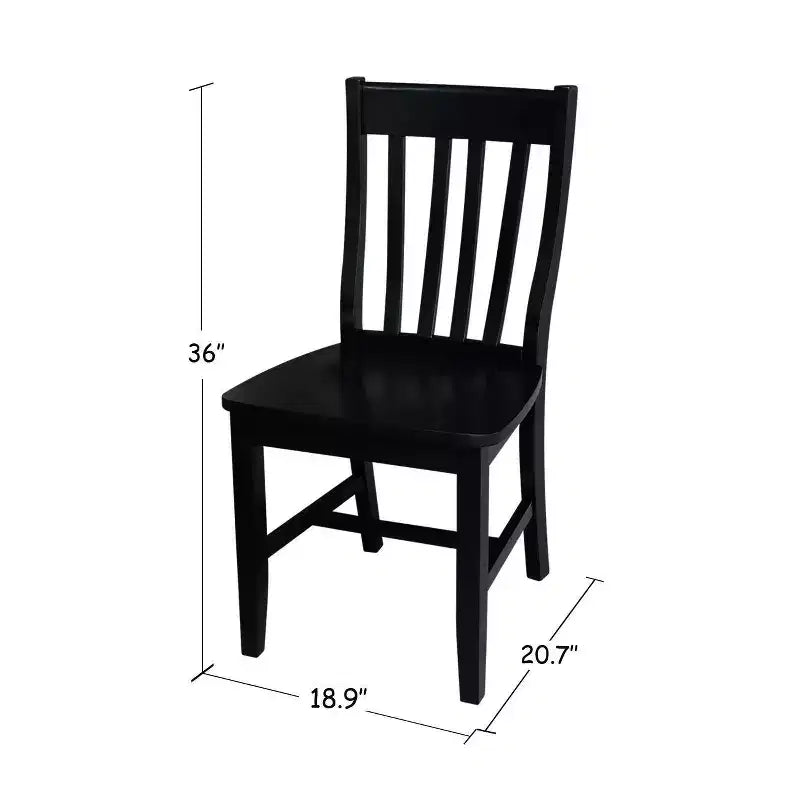 Ensemble de 5 tables doubles de 42 po avec 4 chaises style « Schoolhouse » Noir - International Concepts