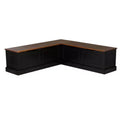 Linon Tobin Backless Nook Dining Set Black/Walnut