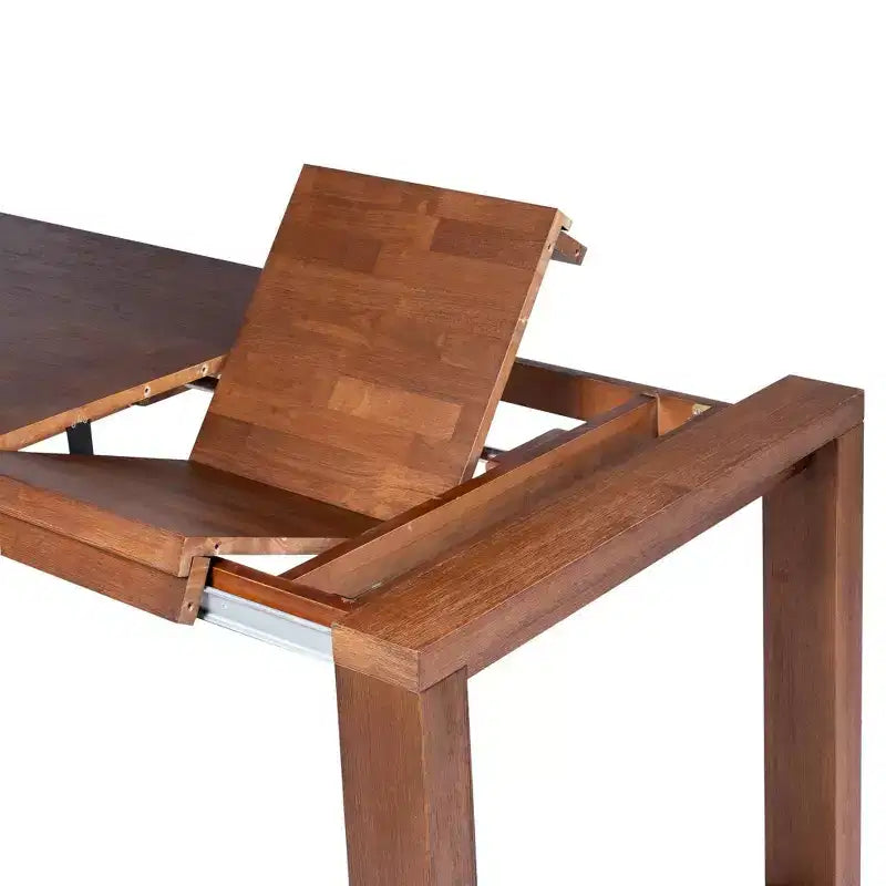 Ensemble de salle à manger extensible Rasmus 5 pièces avec chaises d'appoint Châtaigne - Boraam