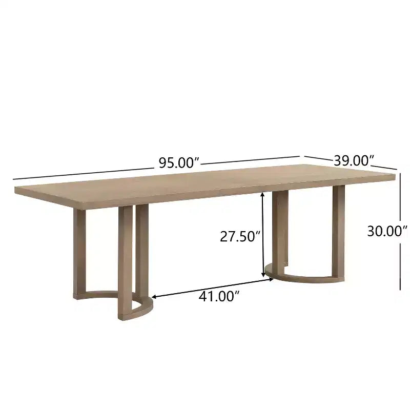 Ensemble de salle à manger Christopher Knight Home Lillian de 7 pièces de style moderne du milieu du siècle avec chaises rembourrées en frêne clair