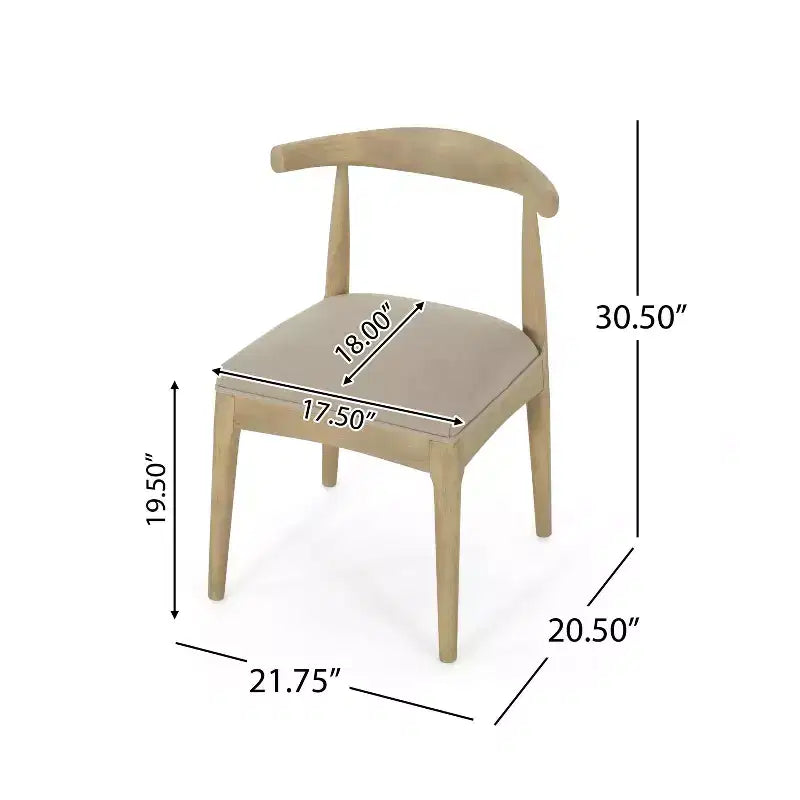 Ensemble de salle à manger Christopher Knight Home Lillian de 7 pièces de style moderne du milieu du siècle avec chaises rembourrées en frêne clair
