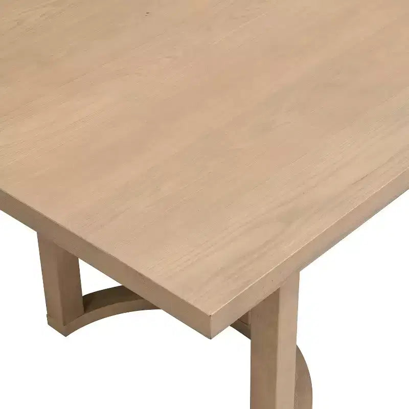 Ensemble de salle à manger Christopher Knight Home Lillian de 7 pièces de style moderne du milieu du siècle avec chaises rembourrées en frêne clair