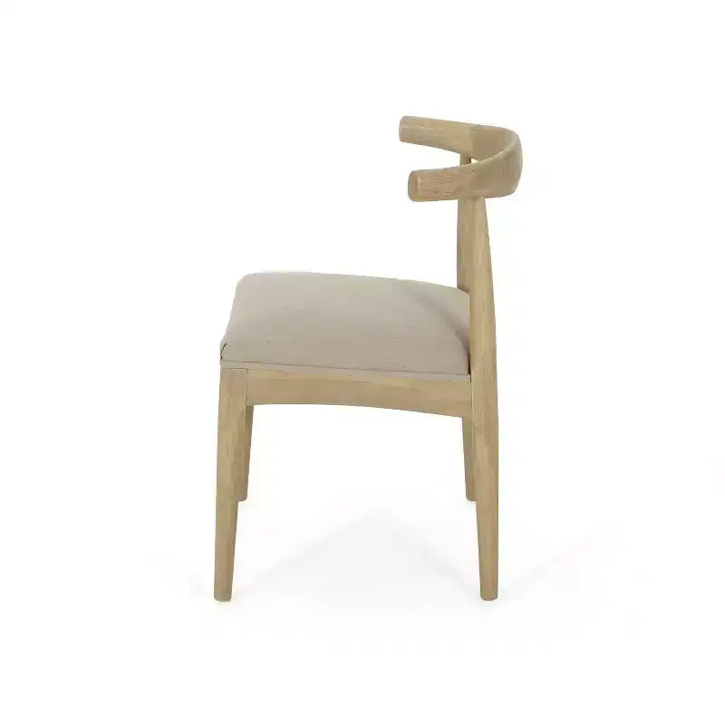 Ensemble de salle à manger Christopher Knight Home Lillian de 7 pièces de style moderne du milieu du siècle avec chaises rembourrées en frêne clair