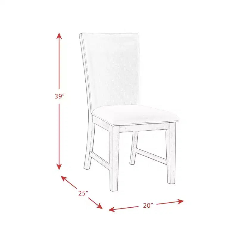 Table à manger extensible 7 pièces Jasper et six chaises d'appoint rembourrées Noyer grillé - Picket House Furnishings