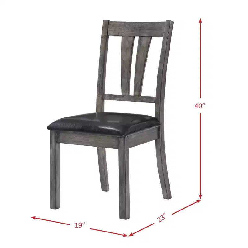 Table à manger extensible Grayson 5 pièces avec sièges rembourrés Chêne gris - Picket House Furnishings : Bois d'hévéa, 6 places, Forme carrée