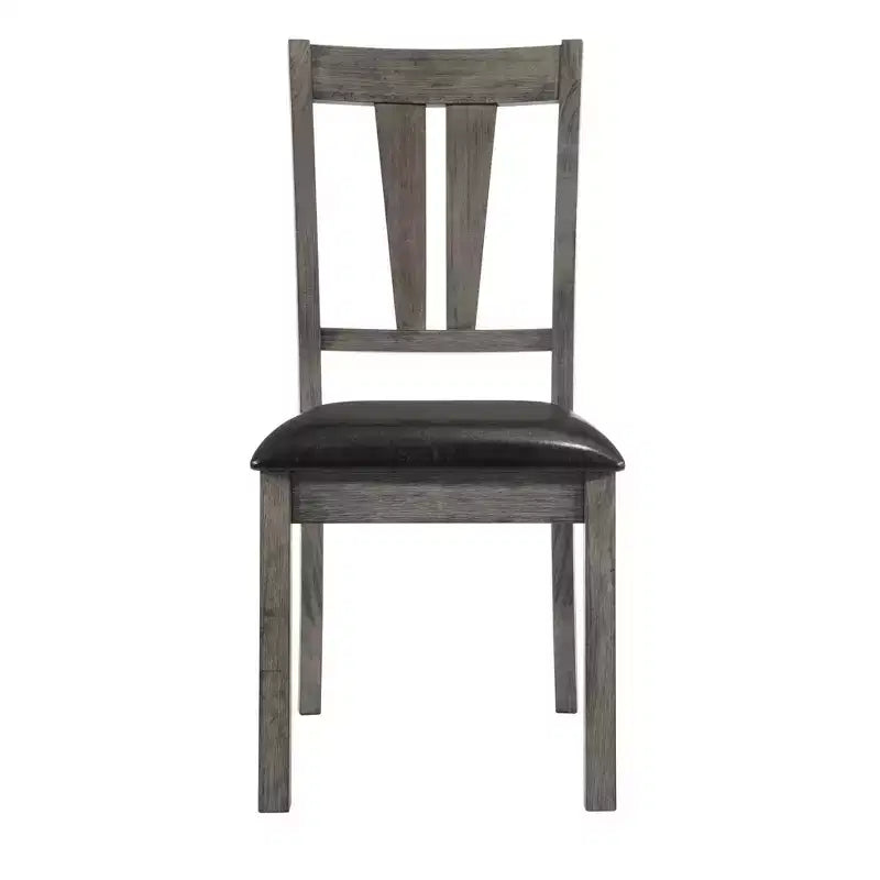 Table à manger extensible Grayson 5 pièces avec sièges rembourrés Chêne gris - Picket House Furnishings : Bois d'hévéa, 6 places, Forme carrée