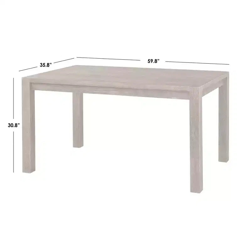Ensemble de salle à manger Buylateral 3 pièces Verdon de style ferme moderne avec banc, couleur bois flotté
