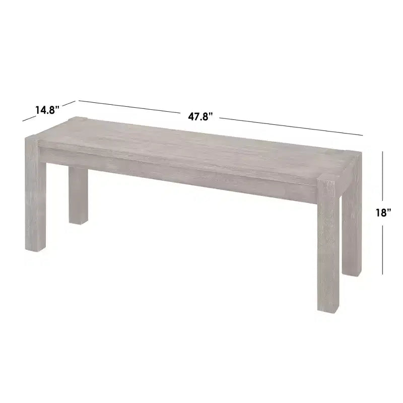 Ensemble de salle à manger Buylateral 3 pièces Verdon de style ferme moderne avec banc, couleur bois flotté