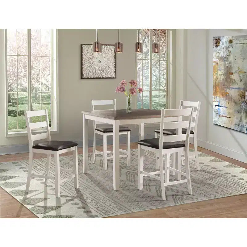 Ensemble de salle à manger 5 pièces Kona hauteur comptoir - Picket House Furnishings