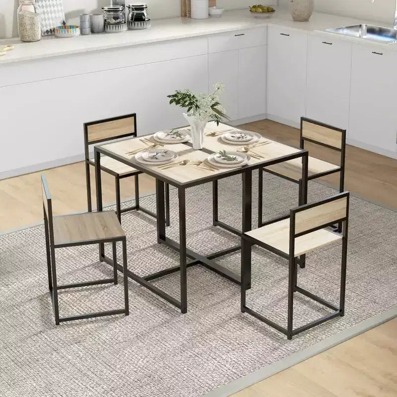 Ensemble table et 2 tabourets de bar industriels HOMCOM, ensemble table et chaises de comptoir pour petits espaces, salle à manger