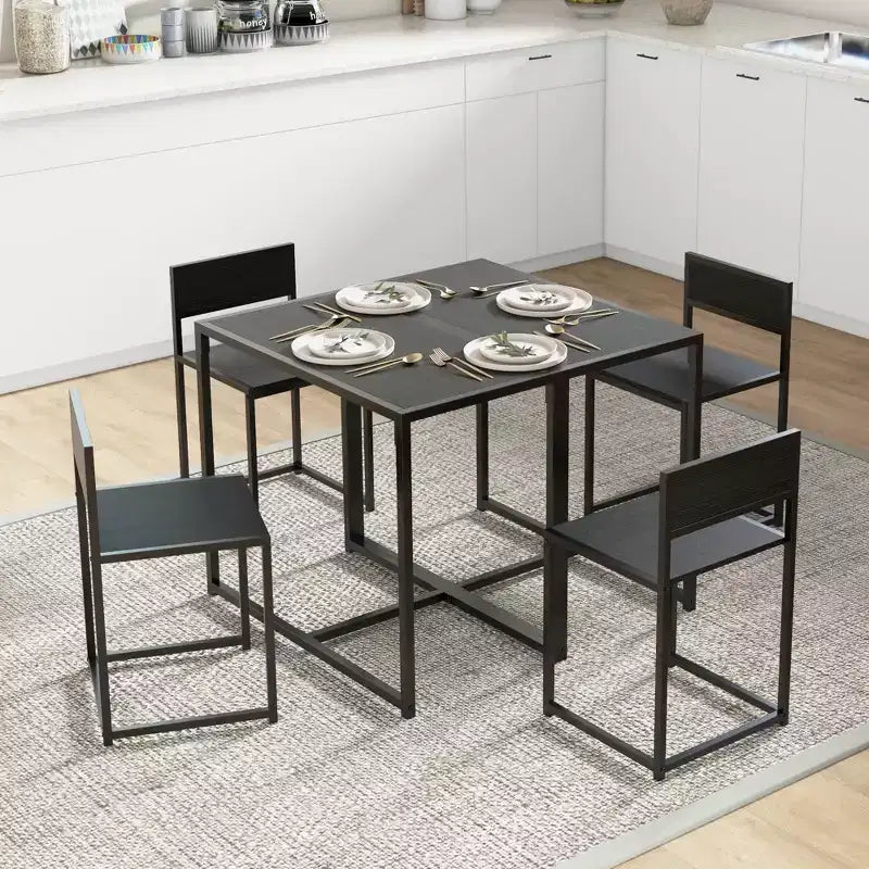 Ensemble table et 2 tabourets de bar industriels HOMCOM, ensemble table et chaises de comptoir pour petits espaces, salle à manger