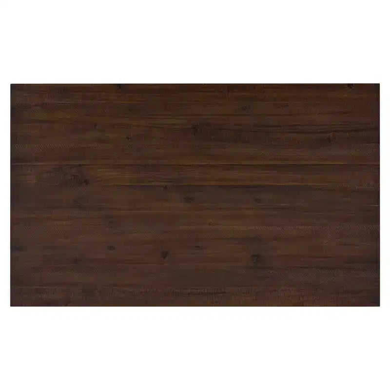 Ensemble de salle à manger rustique en bois 6 pièces, table rectangulaire avec 4 chaises et banc-ModernLuxe