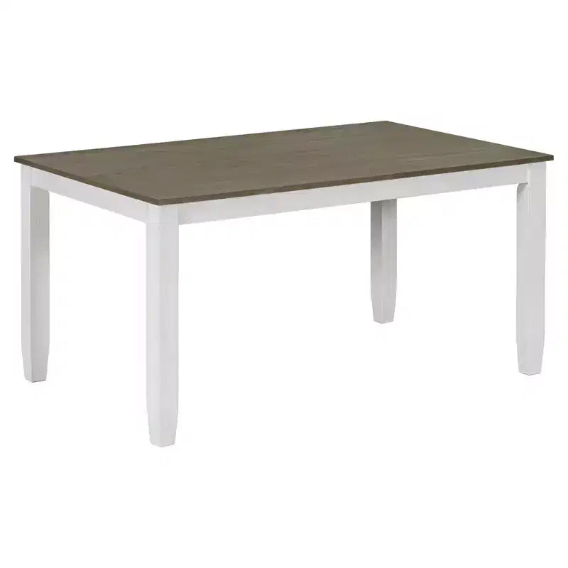 Ensemble de salle à manger rustique en bois 6 pièces, table rectangulaire avec 4 chaises et banc-ModernLuxe