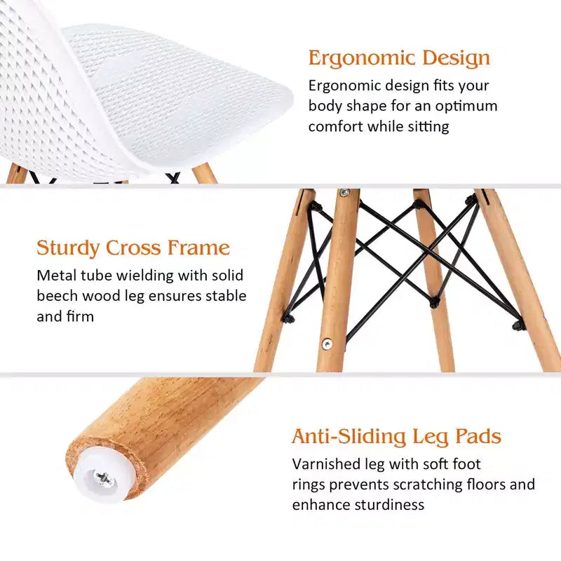 Costway Ensemble Table et Chaises de Salle à Manger 5 Pièces pour 4 Personnes, Table Ronde et 4 Chaises Modernes avec Pieds en Bois Vert/Blanc