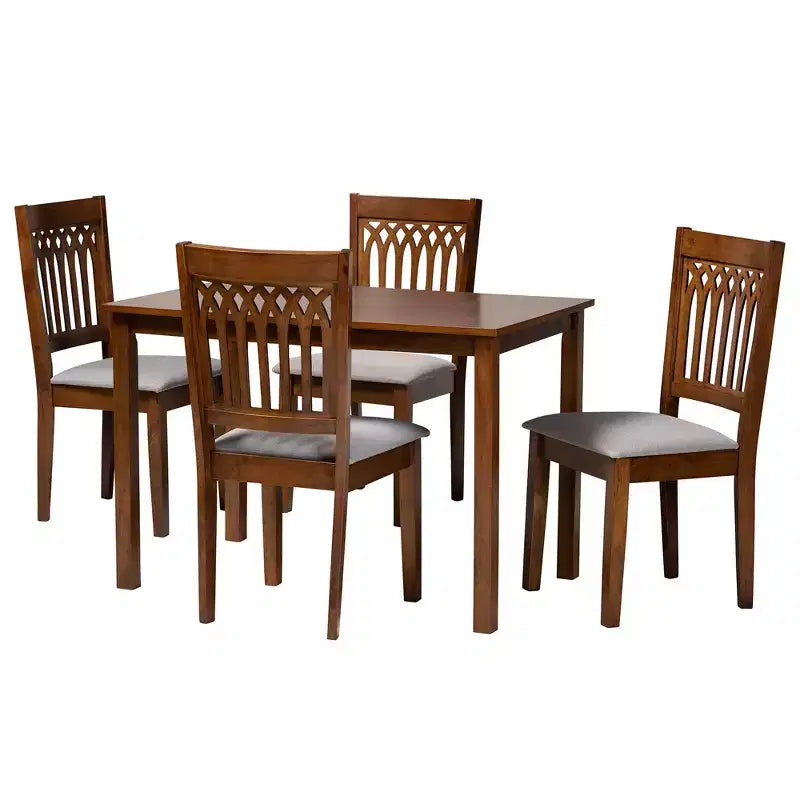 Ensemble de salle à manger Baxton Studio Genesis moderne en tissu et bois