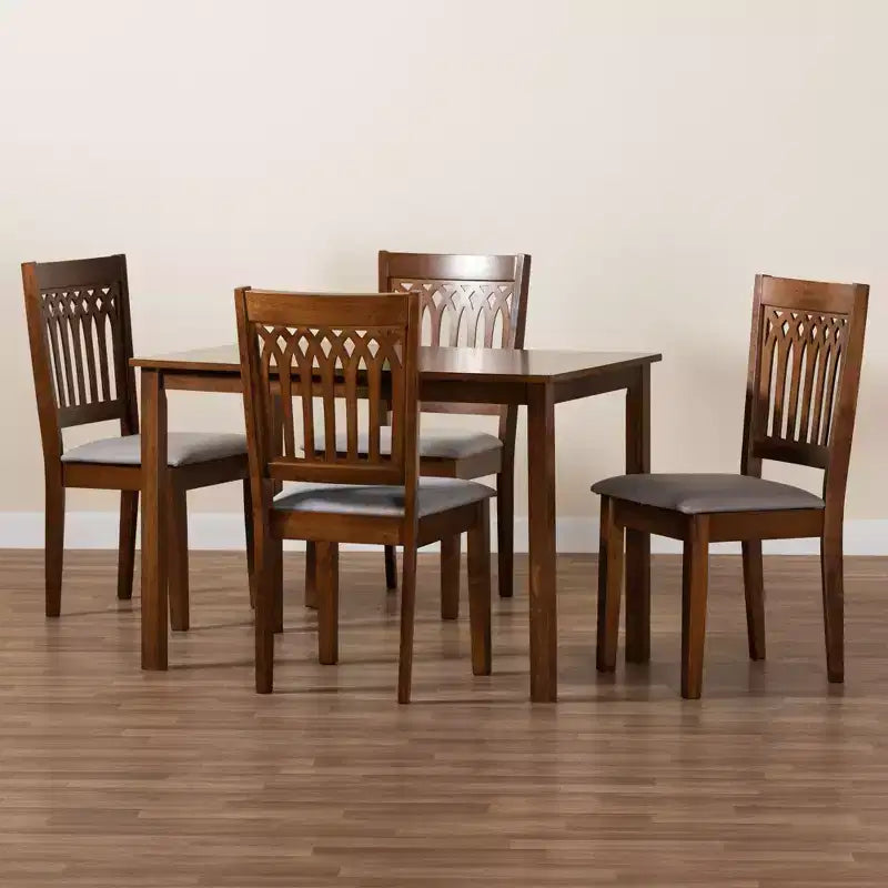 Ensemble de salle à manger Baxton Studio Genesis moderne en tissu et bois