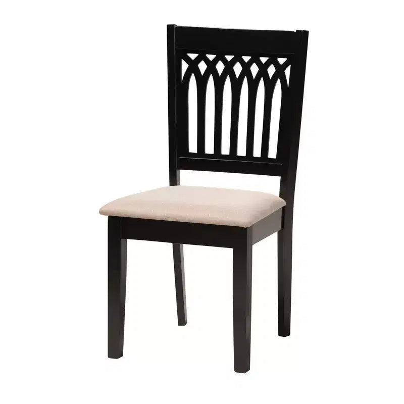 Ensemble de salle à manger Baxton Studio Genesis moderne en tissu et bois