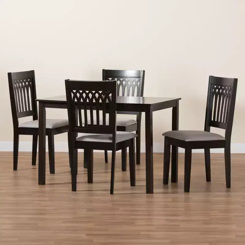 Ensemble de salle à manger Baxton Studio Genesis moderne en tissu et bois