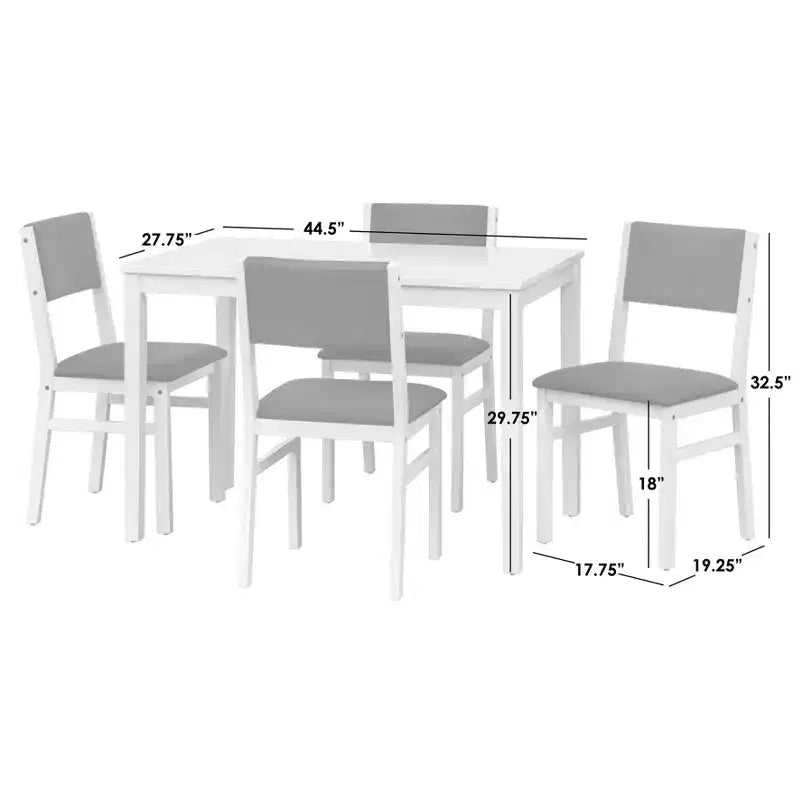 Ensemble de salle à manger rectangulaire Adler 5 pièces - Buylateral
