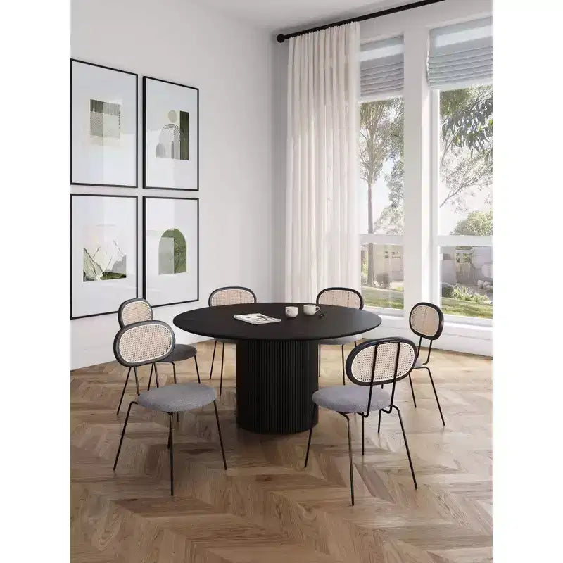 Ensemble de salle à manger rond 7 pièces 59,05 po Hathaway et Jardin de Manhattan Comfort