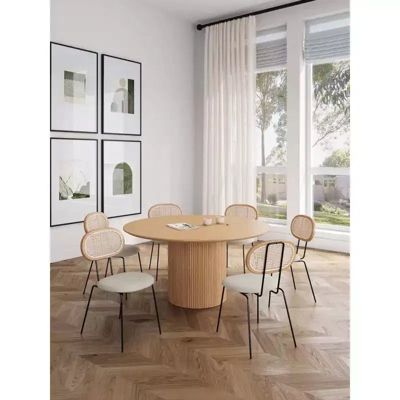 Ensemble de salle à manger rond 7 pièces 59,05 po Hathaway et Jardin de Manhattan Comfort