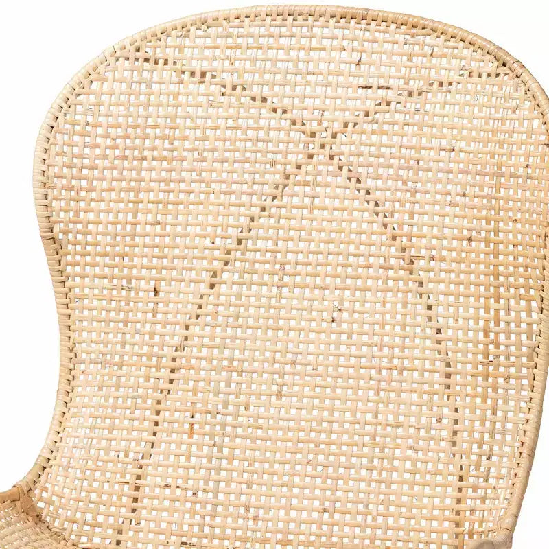 Ensemble de salle à manger 5 pièces Baxton Studio Sabelle en bois et rotin de style Japandi