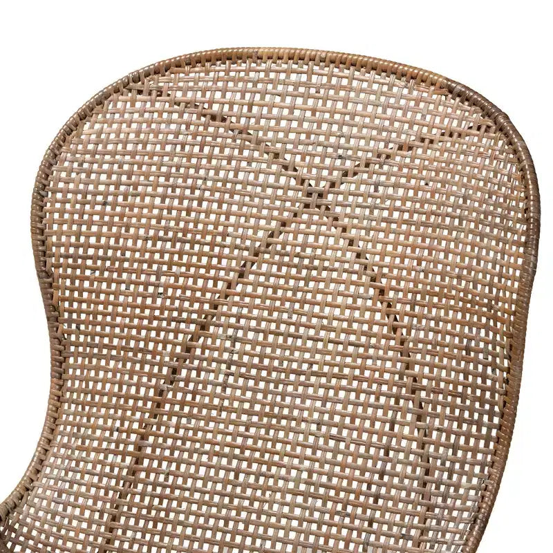 Ensemble de salle à manger 5 pièces Baxton Studio Sabelle en bois et rotin de style Japandi