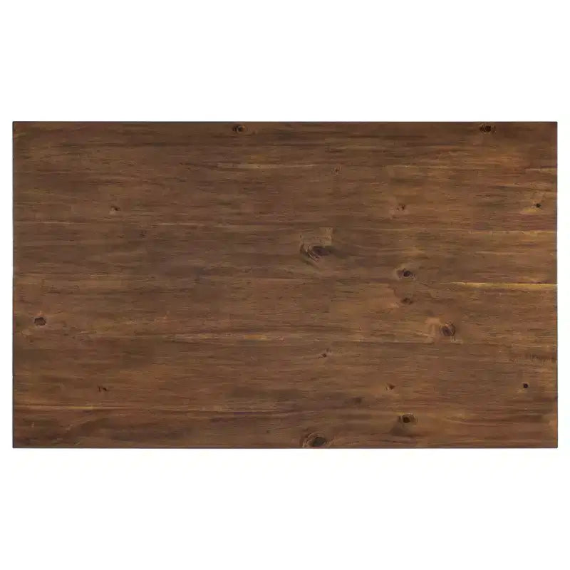 Ensemble de salle à manger rétro 6 pièces avec 1 table à manger en bois, 4 chaises et 1 banc, marron + blanc - ModernLuxe