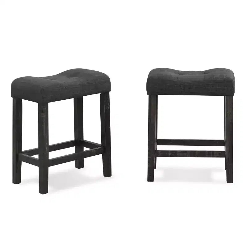 Ensemble de salle à manger 3 pièces en bois hauteur comptoir Roundhill Furniture Sora, gris